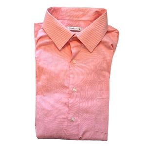 Van Heusen Pink and White Plaid Easter Spring Button Up Neck Size 16.5